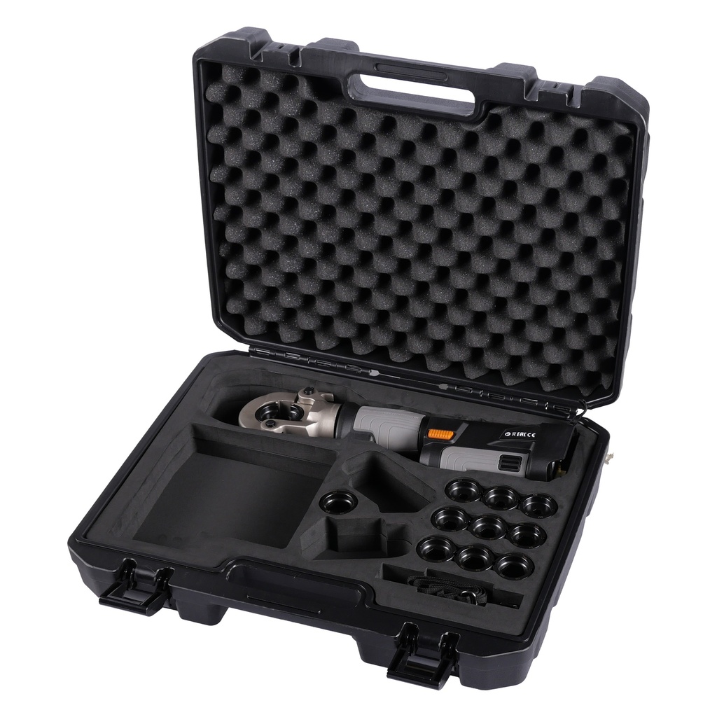 Cable crimping pliers set 2x 2.0Ah batteries + charger 300mm 60kN (6)