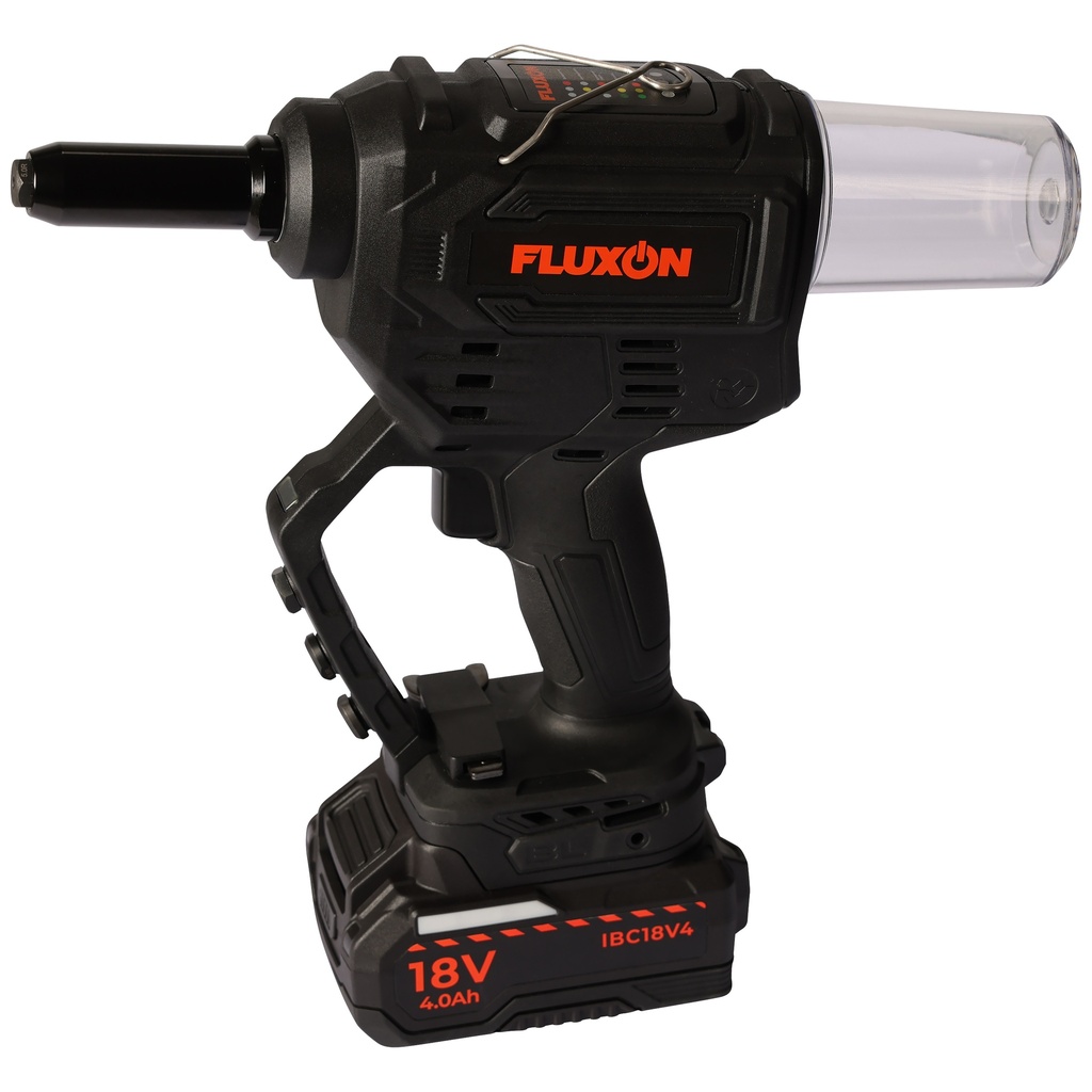 Fluxon cordless rivet gun incl. 4 Ah battery and charger (2)