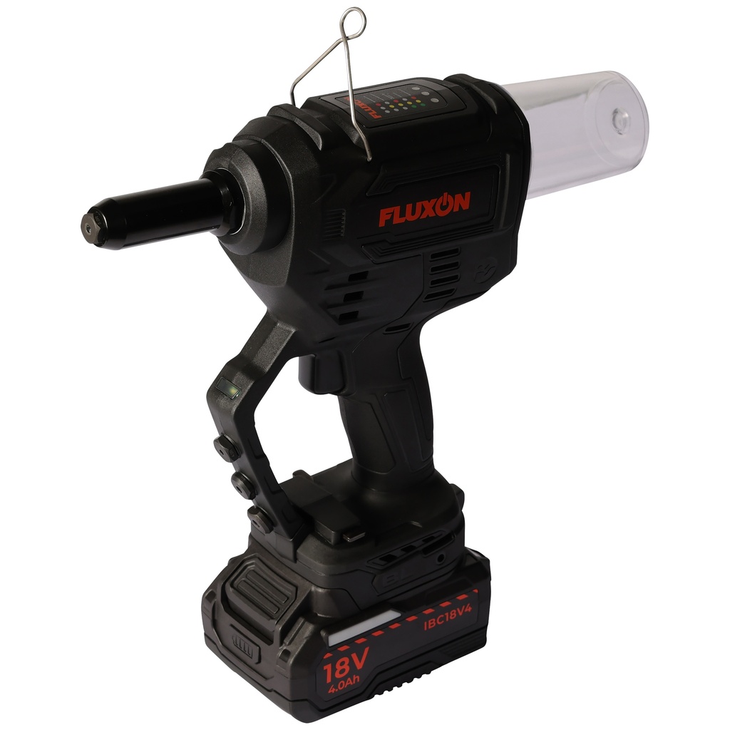 Fluxon cordless rivet gun incl. 4 Ah battery and charger (3)