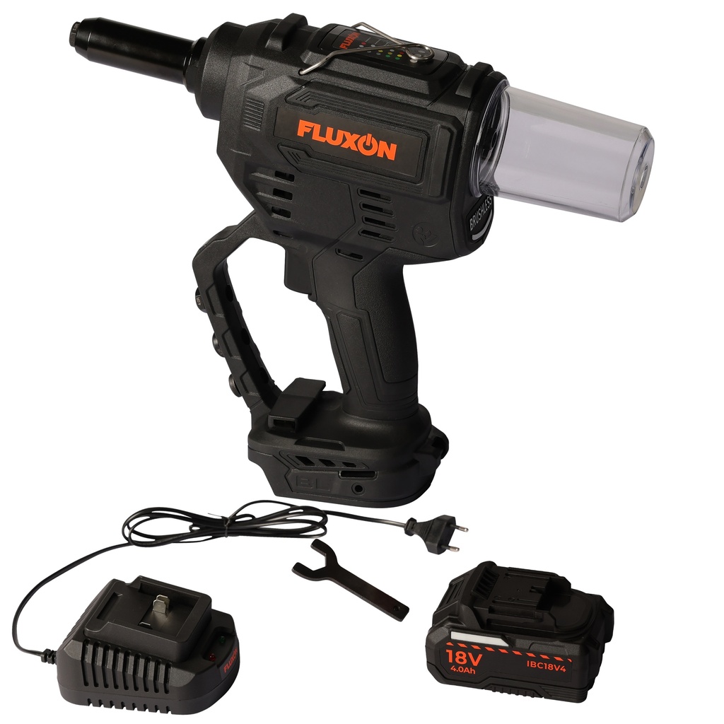 Fluxon cordless rivet gun incl. 4 Ah battery and charger (7)