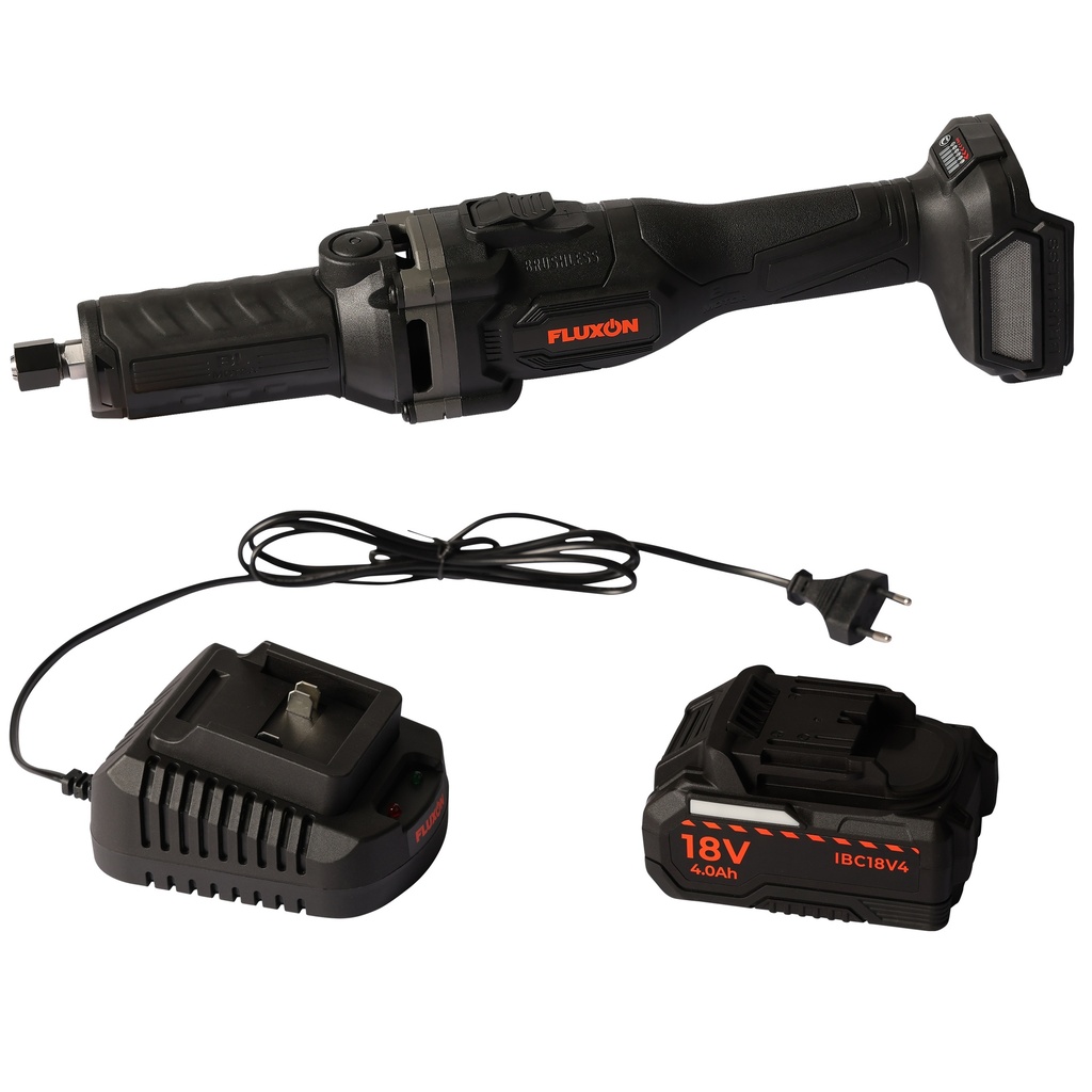 Fluxon cordless die grinder incl. 4 Ah battery and charge (5)