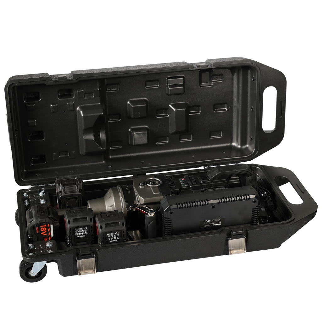 Fluxon cordless impact wrench 1” 4000 Nm incl. 4x 8 Ah batteries and dual charger (2)