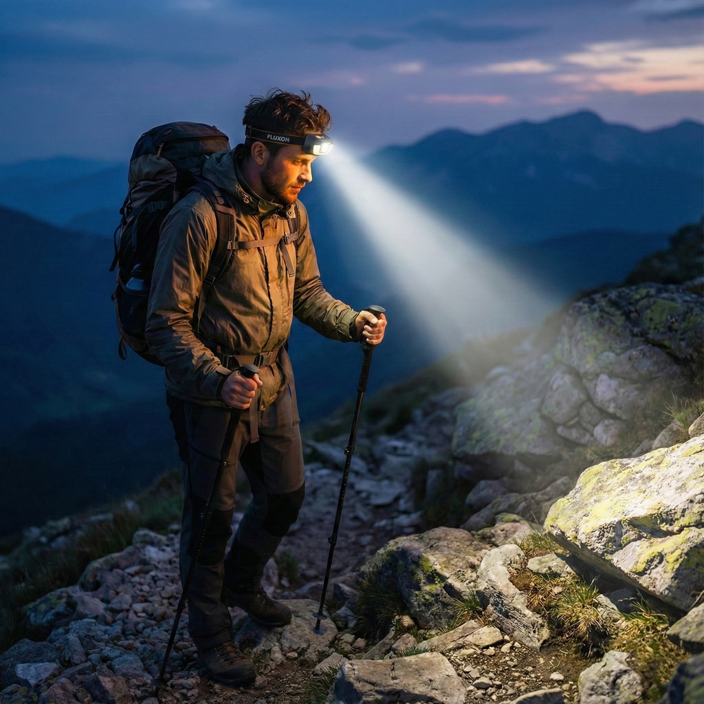 Fluxon headlamp on batteries (6)