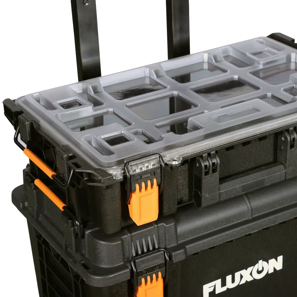Fluxon 3-Piece Stackable Rolling Toolbox Set (12)