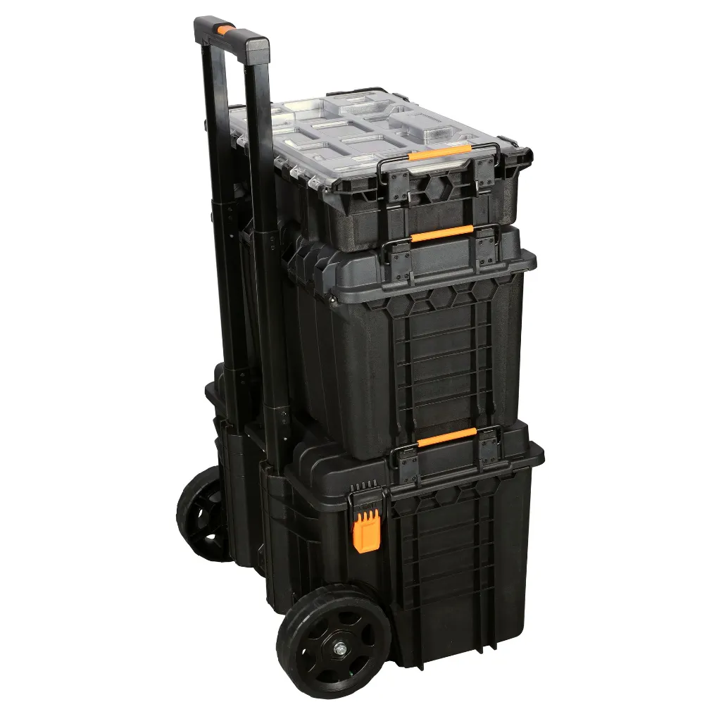 Fluxon 3-Piece Stackable Rolling Toolbox Set (2)